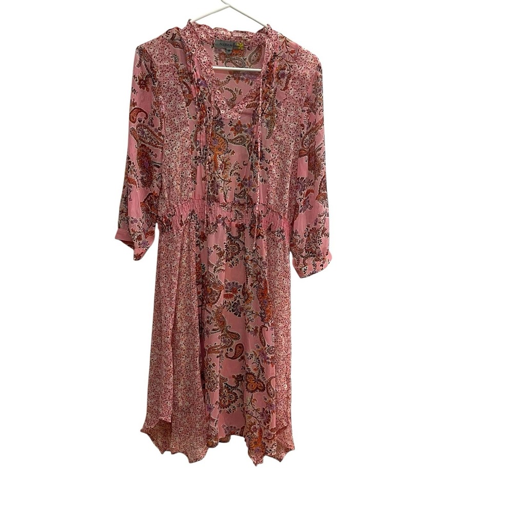 Anthropologie Figueroa‎ Flower Boho Midi Dress NWT Floral Paisley Ruffled Medium